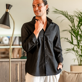 Chemise Texturée à Poche Poitrine