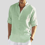 Chemise Homme Col Mao en Lin