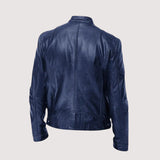 Veste Homme en Similicuir à Col Montant