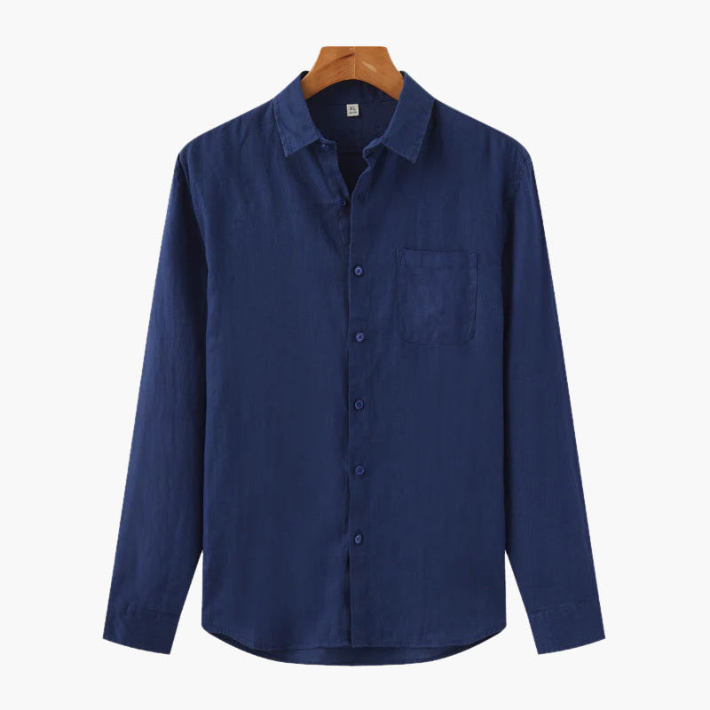 Chemise Texturée à Poche Poitrine