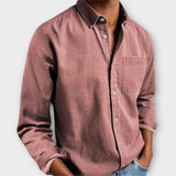 Chemise Homme en Lin avec Poche Poitrine