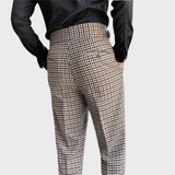 Pantalon Prince-de-Galles à Pinces Coupe Fuselée