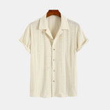 Chemise Ajourée à Col Revers