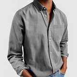 Chemise Texturée à Poche Poitrine