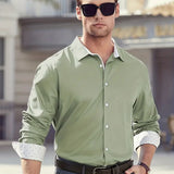 Chemise Contrastée à Manches Longues