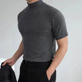 T-Shirt Homme Col Montant en Maille