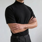 T-Shirt Homme Col Montant en Maille