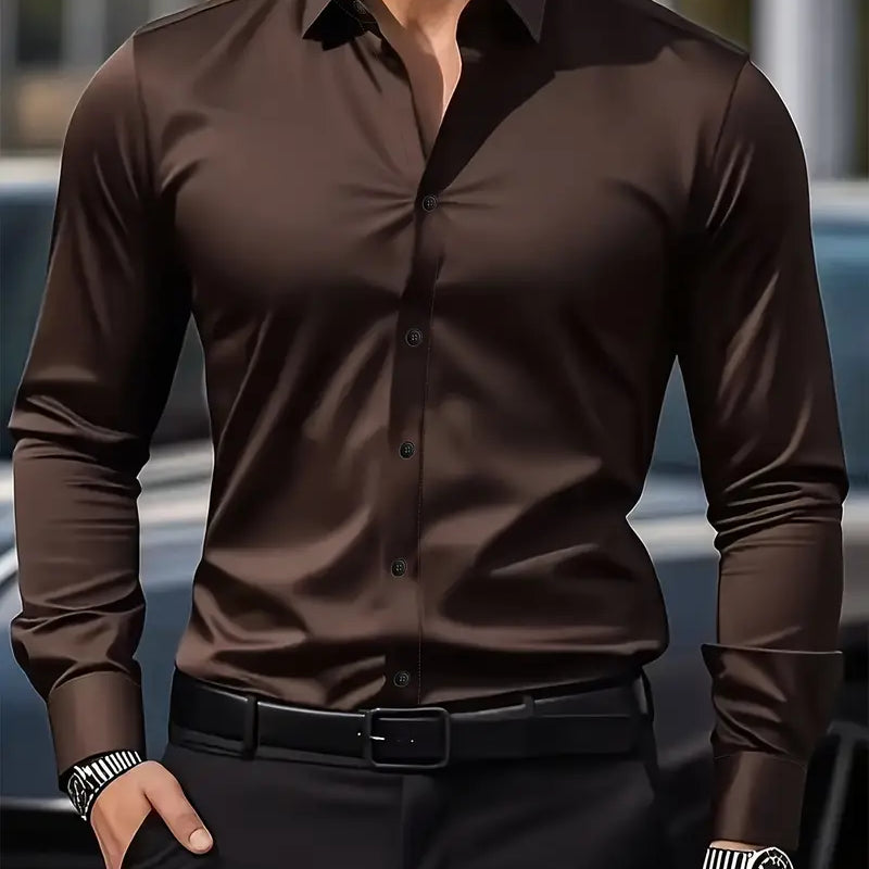 Chemise Homme Ajustée à Col Classique