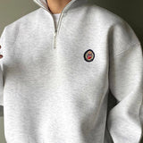 Sweat Col Montant Zippé Coupe Oversize