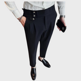 Pantalon Habillé à Double Boutonnage Latéral