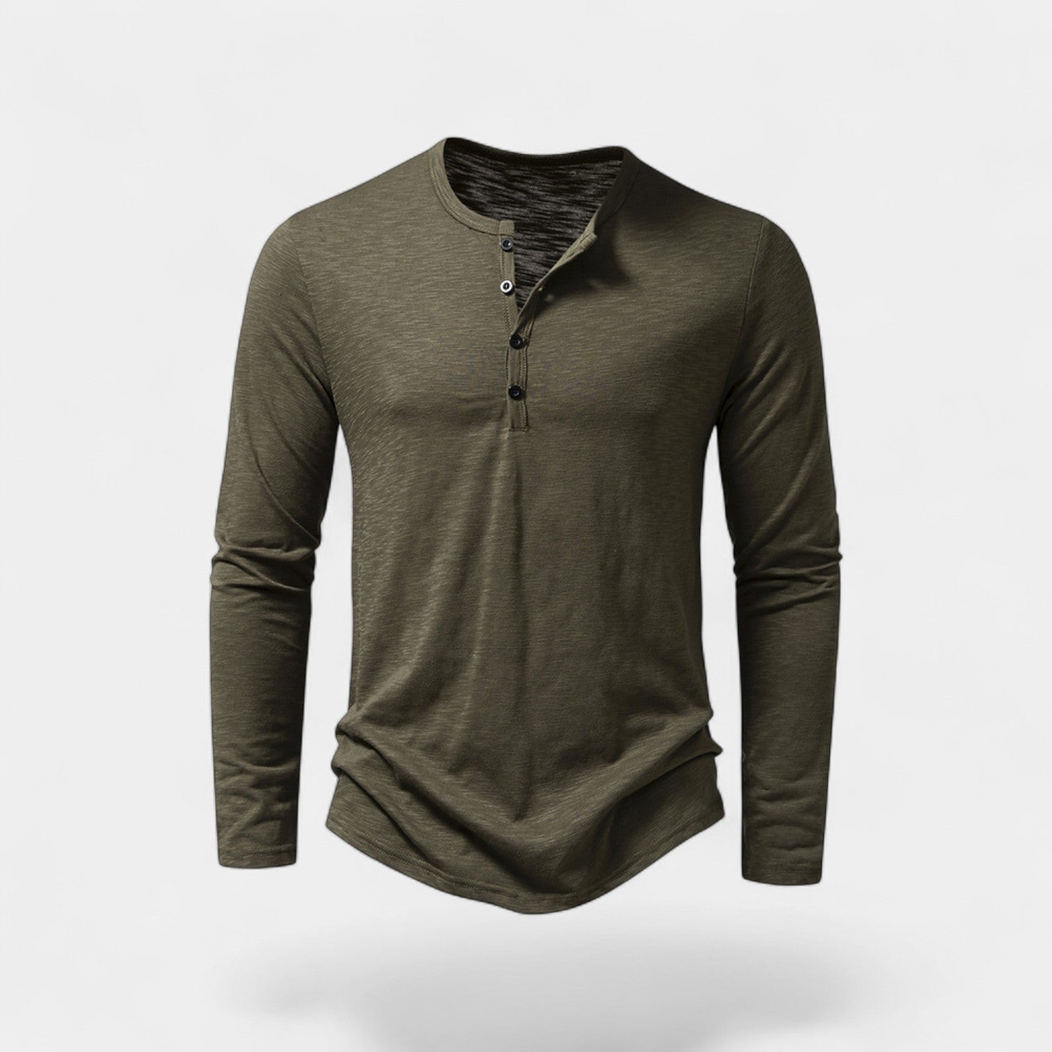 T-shirt homme manches longues à boutons – mélange technique casual raffiné