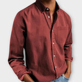 Chemise Homme en Lin avec Poche Poitrine