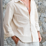 Chemise Texturée à Poche Poitrine