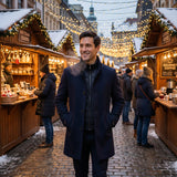 Manteau trench parka homme en mélange technique – col montant gilet amovible