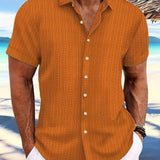 Chemise Texturée à Manches Courtes