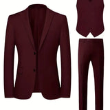 Costume trois pièces homme coupe slim avec gilet croisé