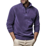 Pull Homme Col Montant Demi-Zip