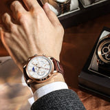 Montre homme à quartz 43 mm, bracelet réglable