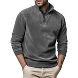 Pull Homme Col Montant Demi-Zip