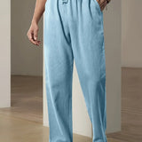 Pantalon Ample à Taille Élastique et Cordon