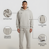 Ensemble homme sweat à capuche oversize et jogging fuselé