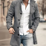 Manteau Homme à Revers Boutonné