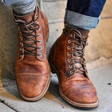 Bottes Homme en Cuir à Lacets