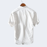 Chemise Rayée à Col Officier