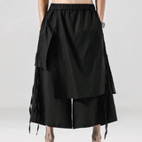 Pantalon Oversize Asymétrique à Superposition