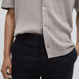 Pantalon Habillé Rayé Coupe Droite