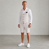 Ensemble homme gilet et short aspect lin
