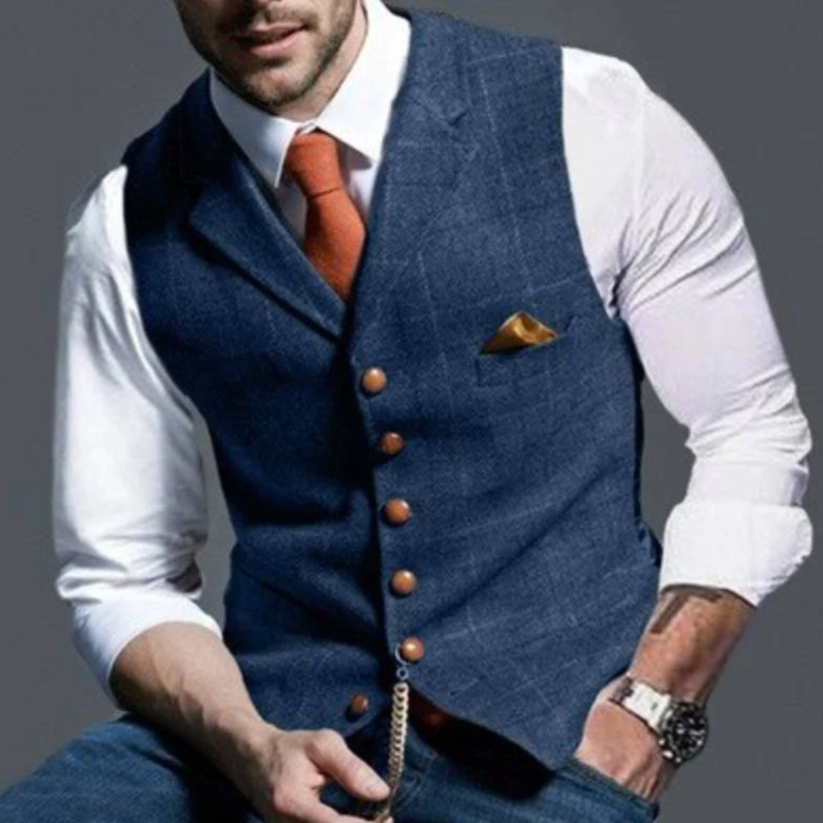 Gilet de Costume Homme Ajusté