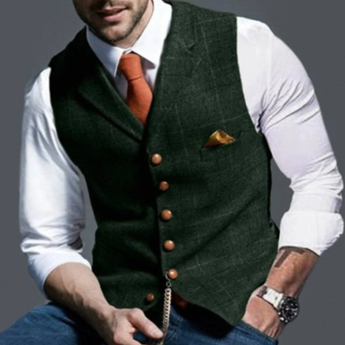 Gilet de Costume Homme Ajusté