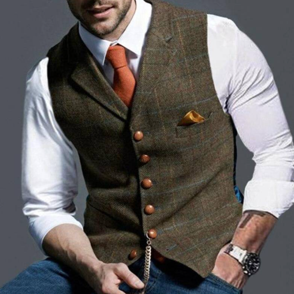 Gilet de Costume Homme Ajusté