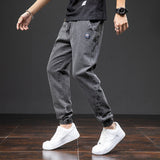 Jogger en Denim à Taille Élastique