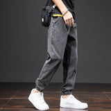 Jogger en Denim à Taille Élastique