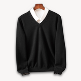 Pull Homme Col V en Maille Fine