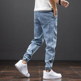 Jogger en Denim à Taille Élastique