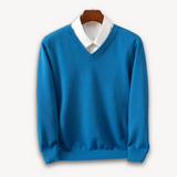 Pull Homme Col V en Maille Fine