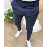 Pantalon Ajusté Texturé Coupe Fuselée