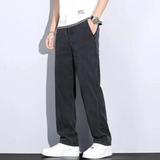 Pantalon Large Texturé à Coupe Droite