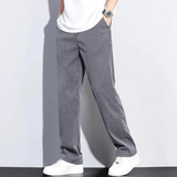 Pantalon Large Texturé à Coupe Droite
