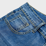 Short en Denim Coupe Ajustée