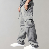 Pantalon Cargo Ample Multipoches Texturé