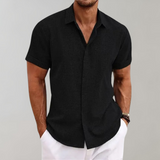 Chemise Texturée à Manches Courtes