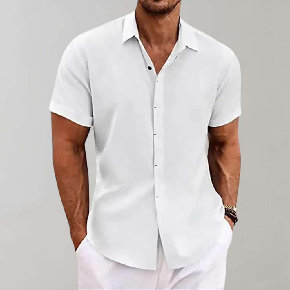 Chemise à Manches Courtes à Col Ouvert