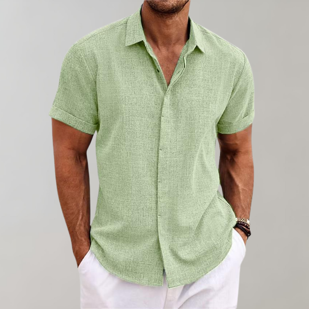 Chemise à Manches Courtes à Col Ouvert
