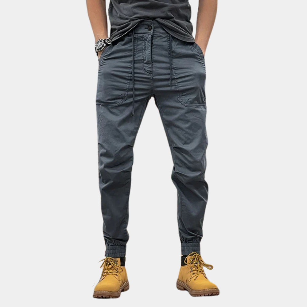 Pantalon Cargo Jogger à Plis Structurés