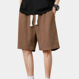 Short Long à Taille Élastique et Cordon Contrasté