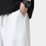Short Long à Taille Élastique et Cordon Contrasté